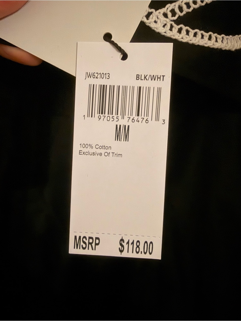 NWT Jason Wu Black White Embroidered Cotton Midi Skirt M $118 - Picture 4 of 6